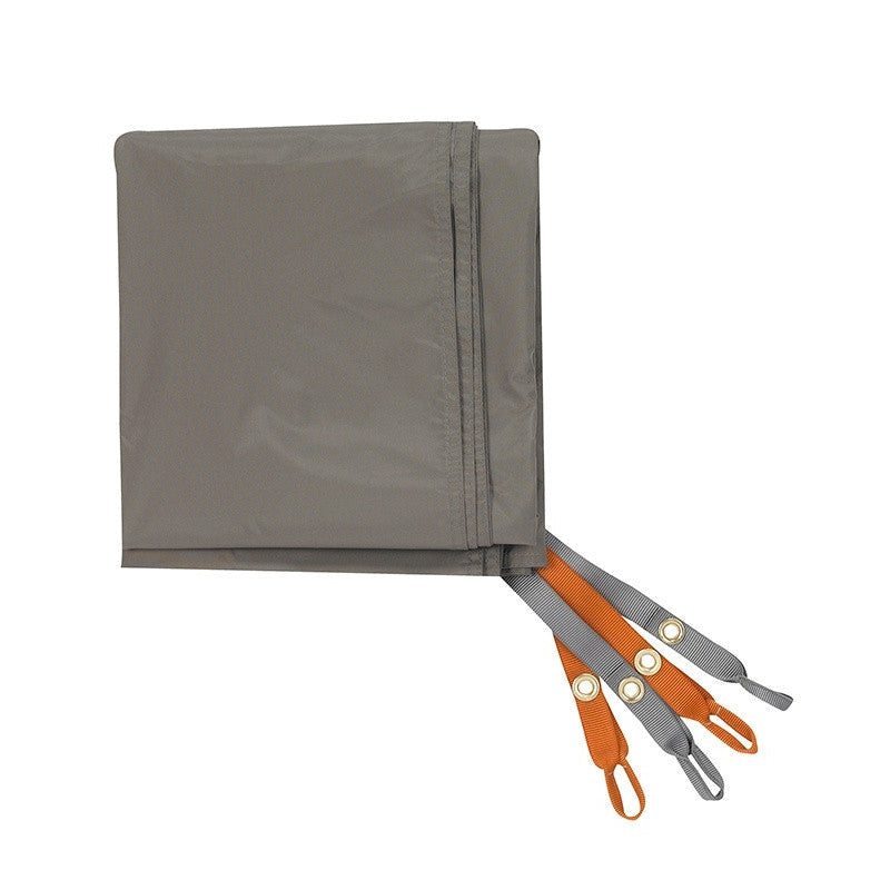 Kelty Outfitter Pro 4 Footprint, tan, with orange and grey attachment points