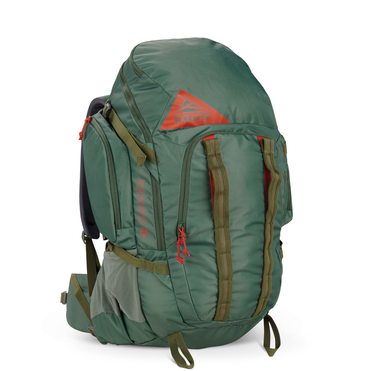 Duck Green/Burnt Olive - Kelty Redwing 50 backpack, front view