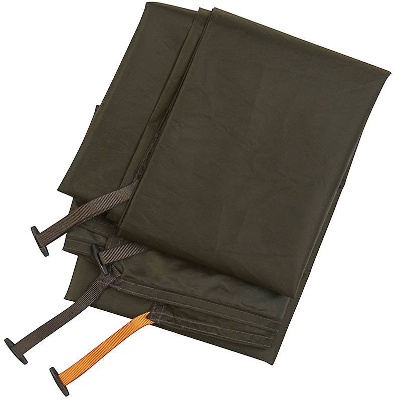 Kelty Grand Mesa 4 Footprint, brown, with brown and orange attachment points
