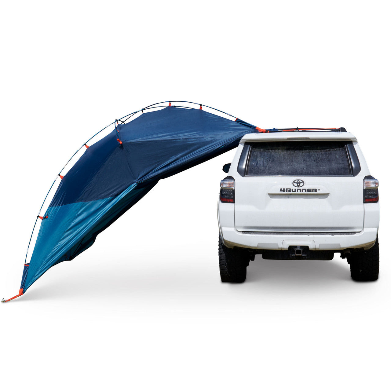 Kelty Backroads Shelter attached to the side of a Toyota Tacoma, with sides rolled up