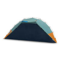 Kelty Cabana shelter, green, front view, with privacy wall attached