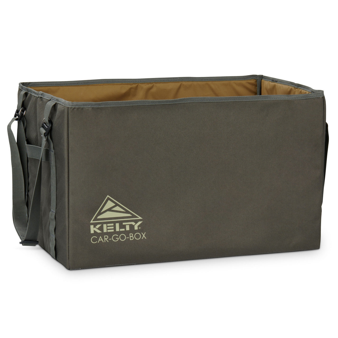 Kelty Car-Go-Box, front view, shown unzipped and empty