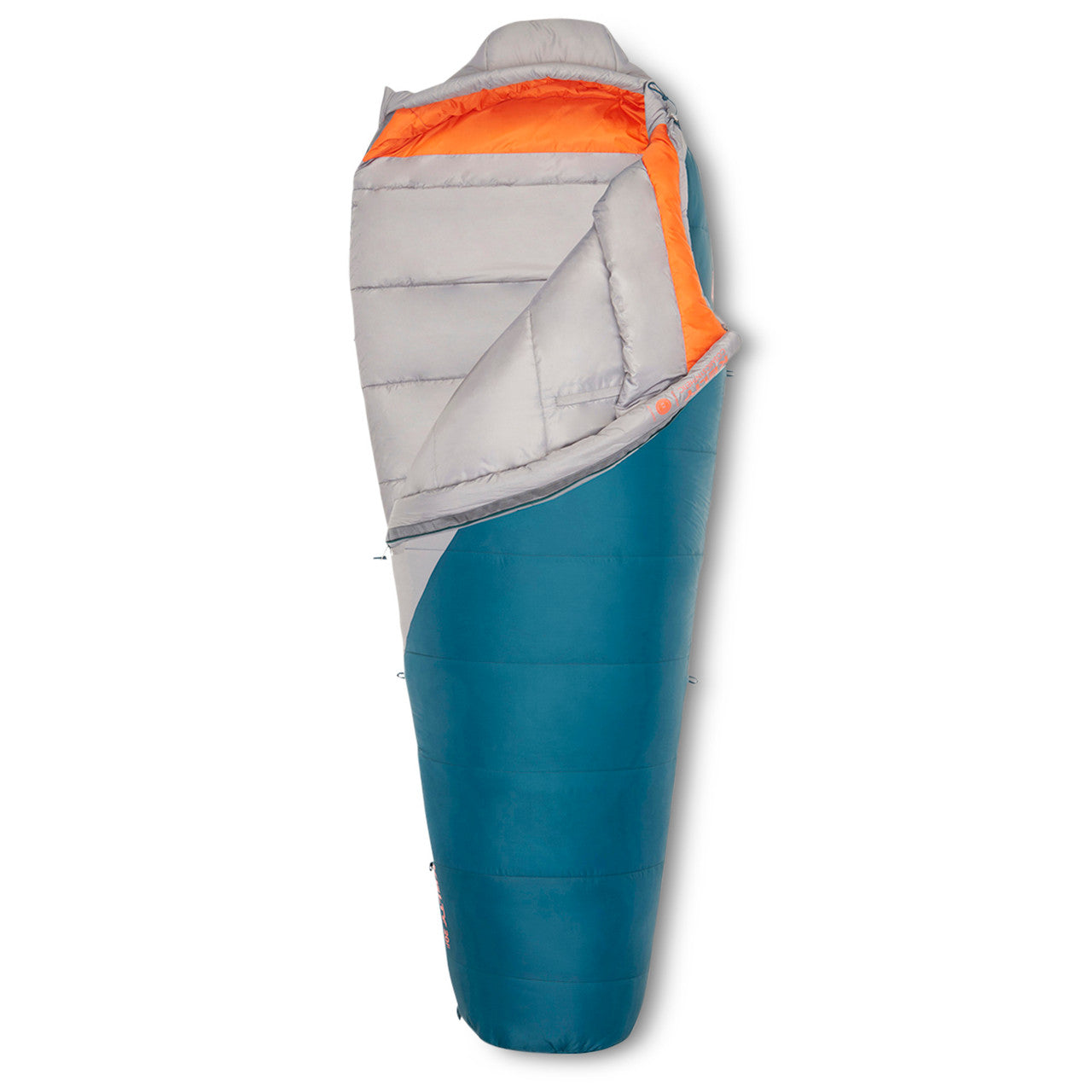 Kelty Women's Cosmic Synthetic 20, gray/blue, shown partially unzipped