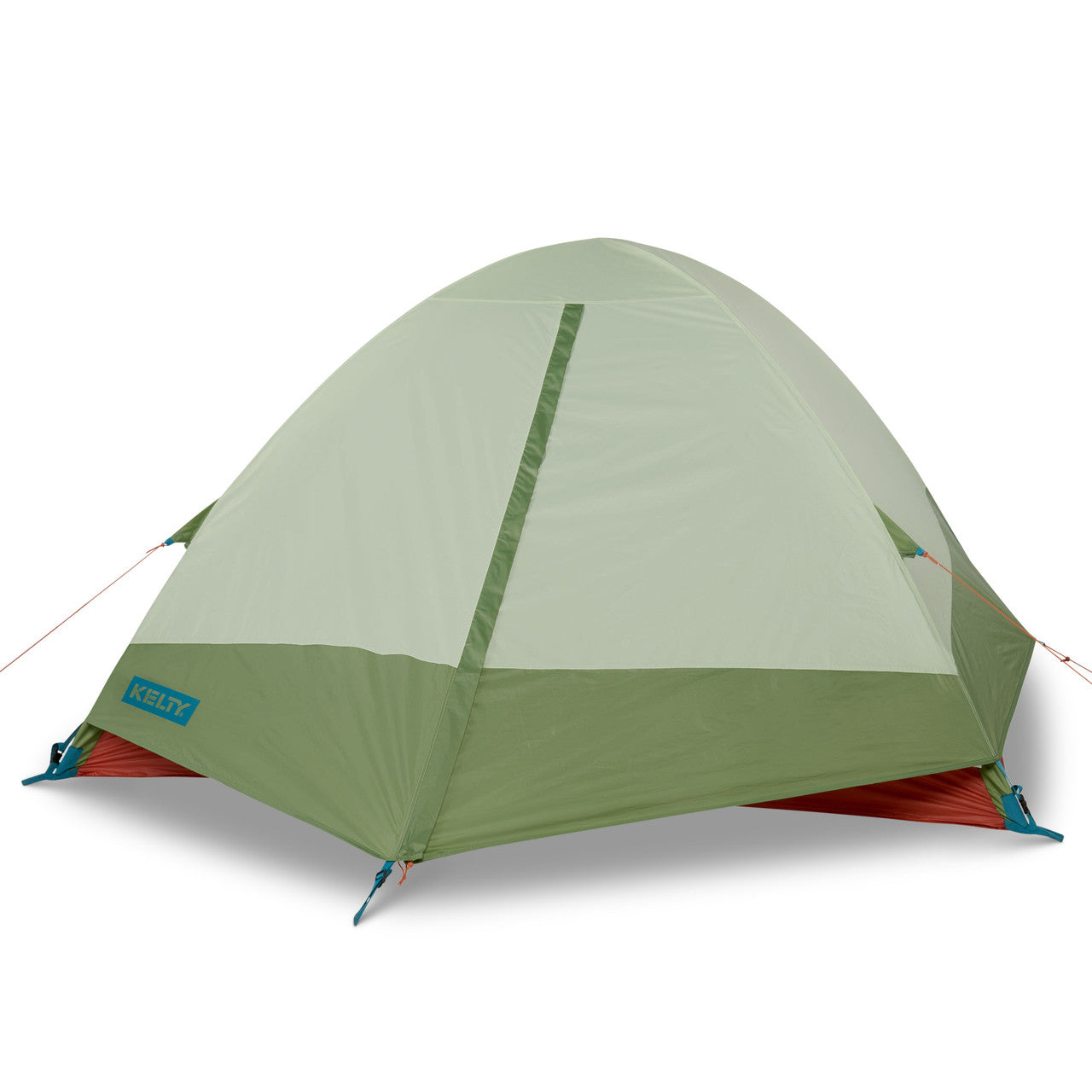 Kelty Discovery Trail 3 tent, front view, with fly attached and door closed