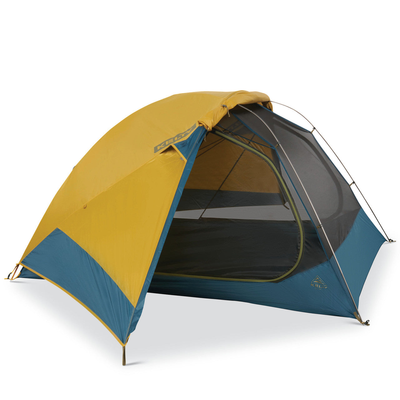 Kelty Far Out 3 tent, shown with fly on and door open