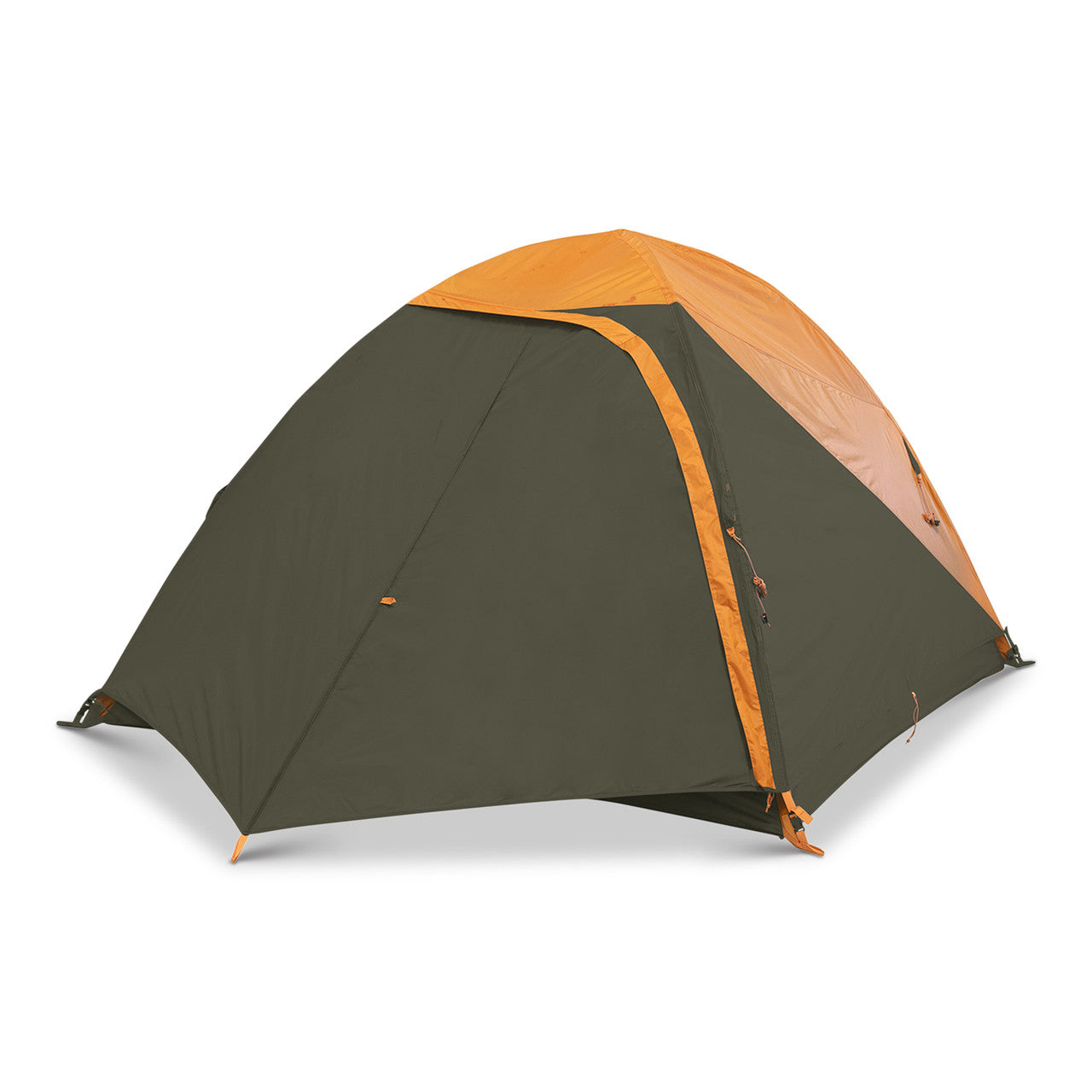 Kelty Grand Mesa 4 tent, brown, with fly attached and door closed