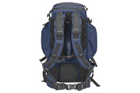Kelty Redwing 44 Tactical backpack, Navy, rear view, showing padded shoulder straps and waistbelt