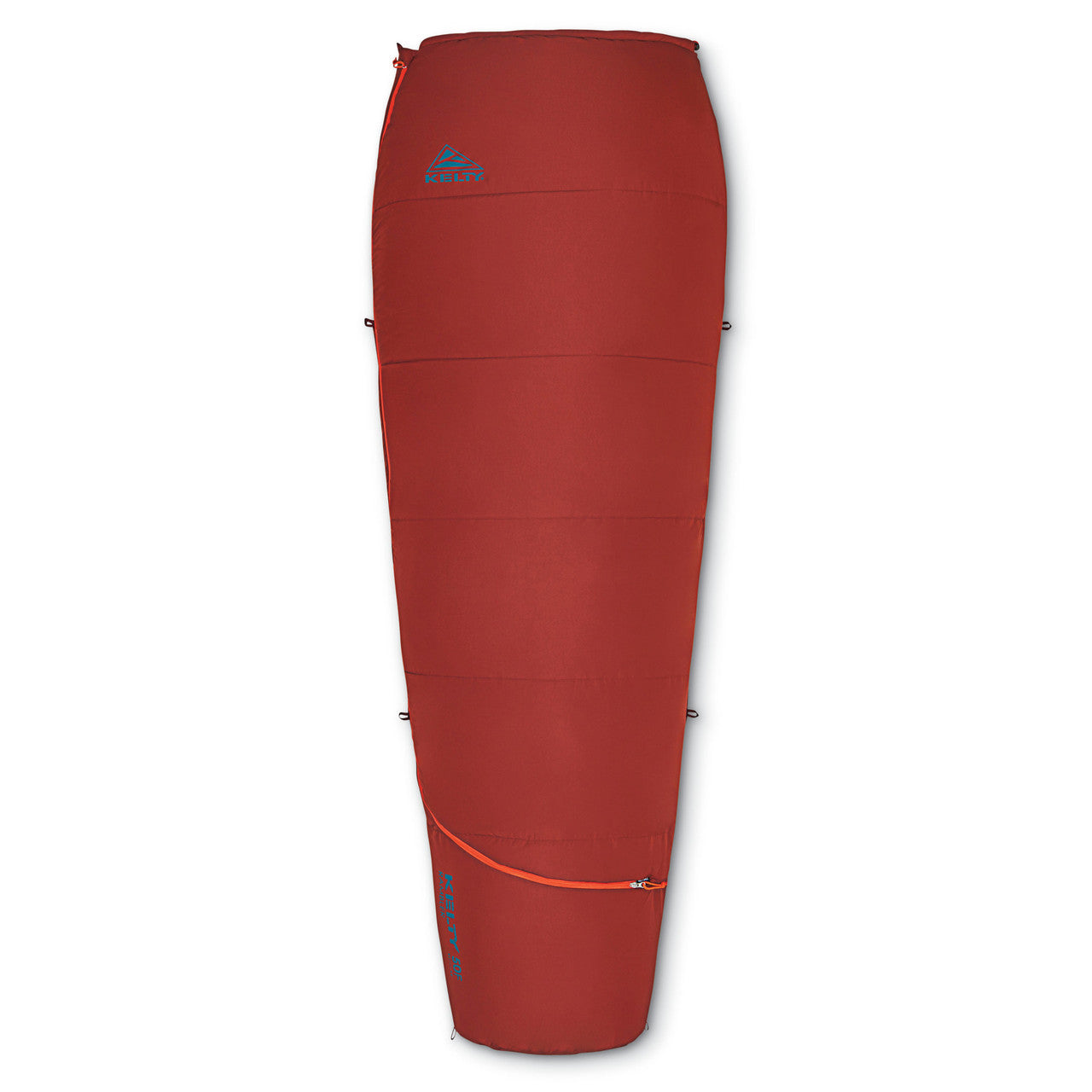 Fired Brick - Kelty Rambler 50 Sleeping Bag, shown fully zipped