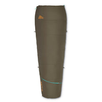 Peat - Kelty Rambler 50 Sleeping Bag, shown fully zipped