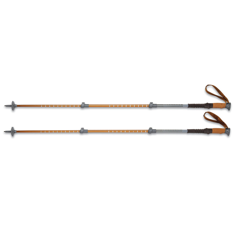 Kelty Range 2.0 trekking poles, gold, set of two, shown fully extended