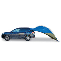 Kelty Sideroads Awning, shown on the back of a Subaru Forester, side view