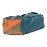 Kelty Sunshade With Side Wall, shown packed inside blue storage bag