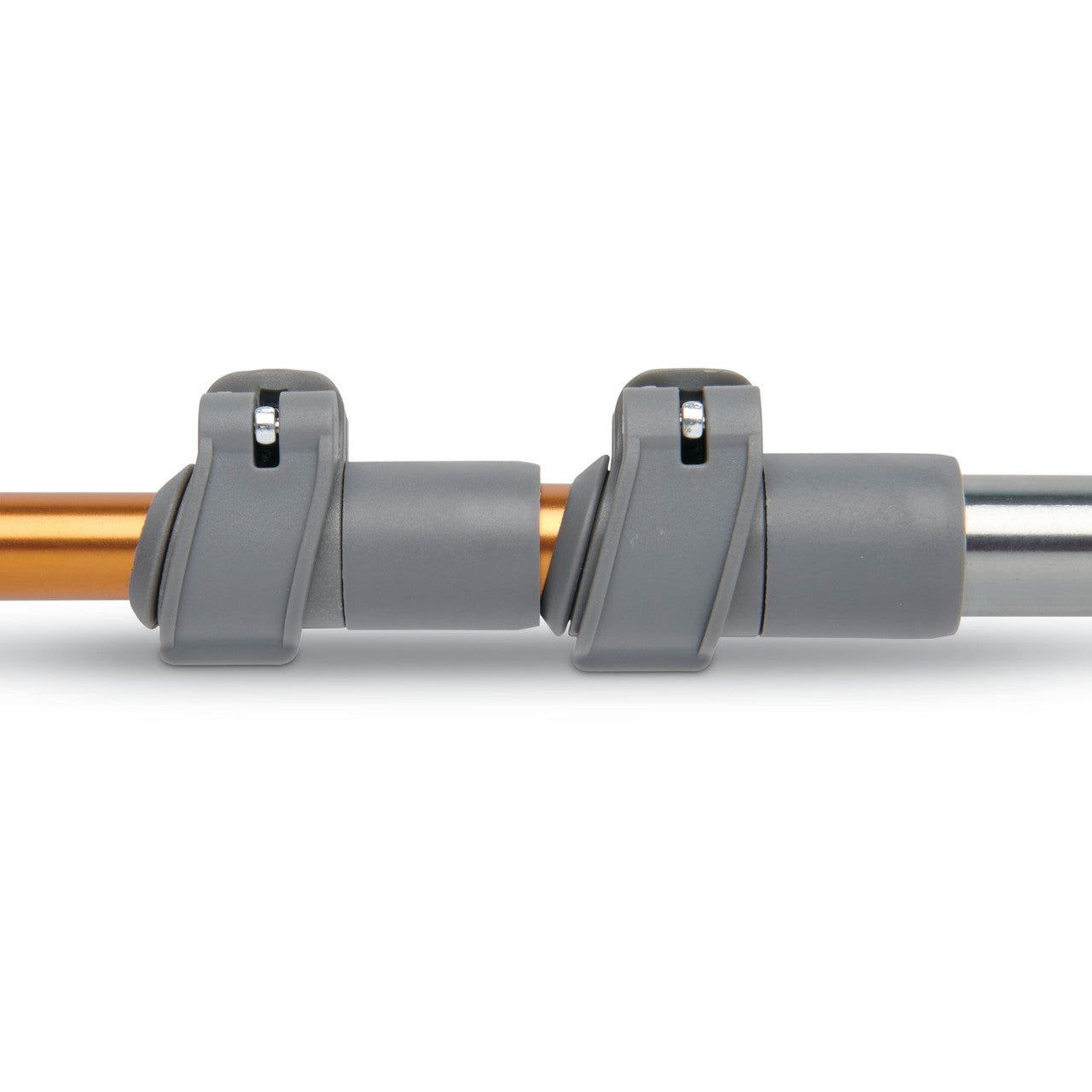 Close up of Kelty Scree trekking poles, showing locking mechanism