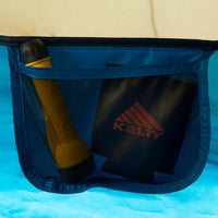 Close up of Kelty Tanglewood 3 tent, showing hanging interior pocket
