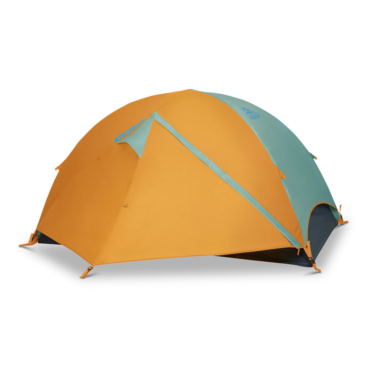 Kelty Wireless 2 tent, green, with fly attached and door closed