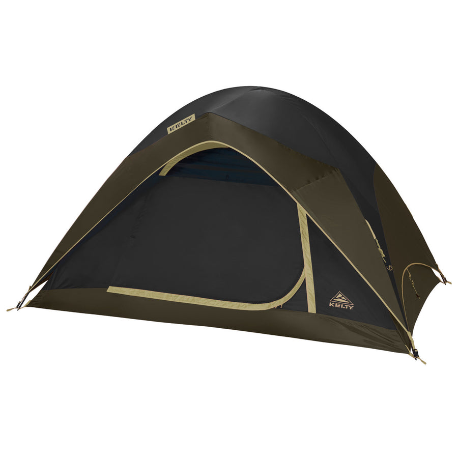 Kelty Timeout 6 tent, front view, fly on